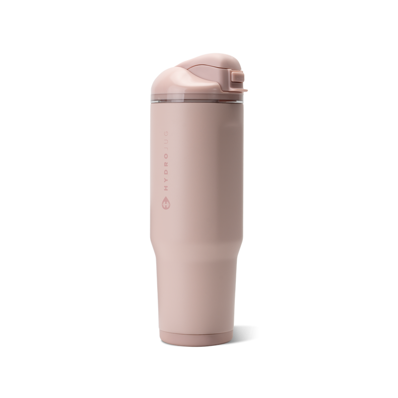Ease2o 32oz | Compact Water Bottle with Straw &amp; Chug Spout – Dusty Rose