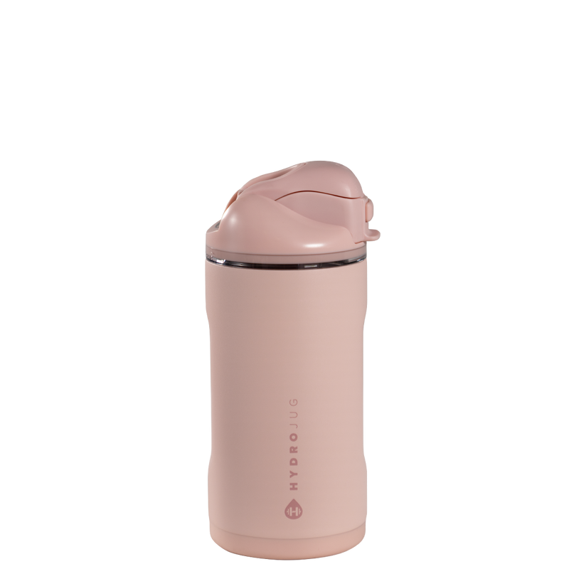 Ease2o 14oz | Leakproof 2-in-1 Kids Water Bottle with Straw &amp; Chug Spout – Dusty Rose